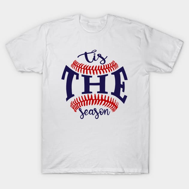 Funny Vintage Tis the Season Baseball Is My Favorite Season T-Shirt by Giftyshoop